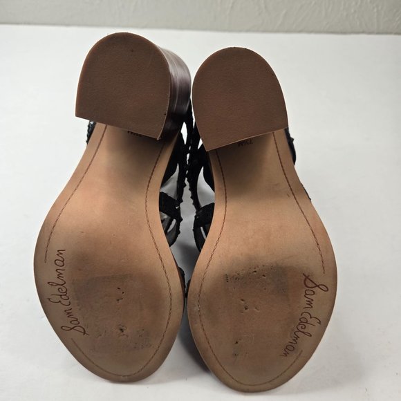 Sam Edelman Spike Studded Gladiator Sandals Sz 7.5 Edgy Bohemian Strappy Heels - Picture 9 of 10